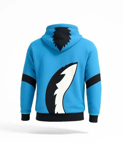 orange fox fur design pullover hoodie (copy)